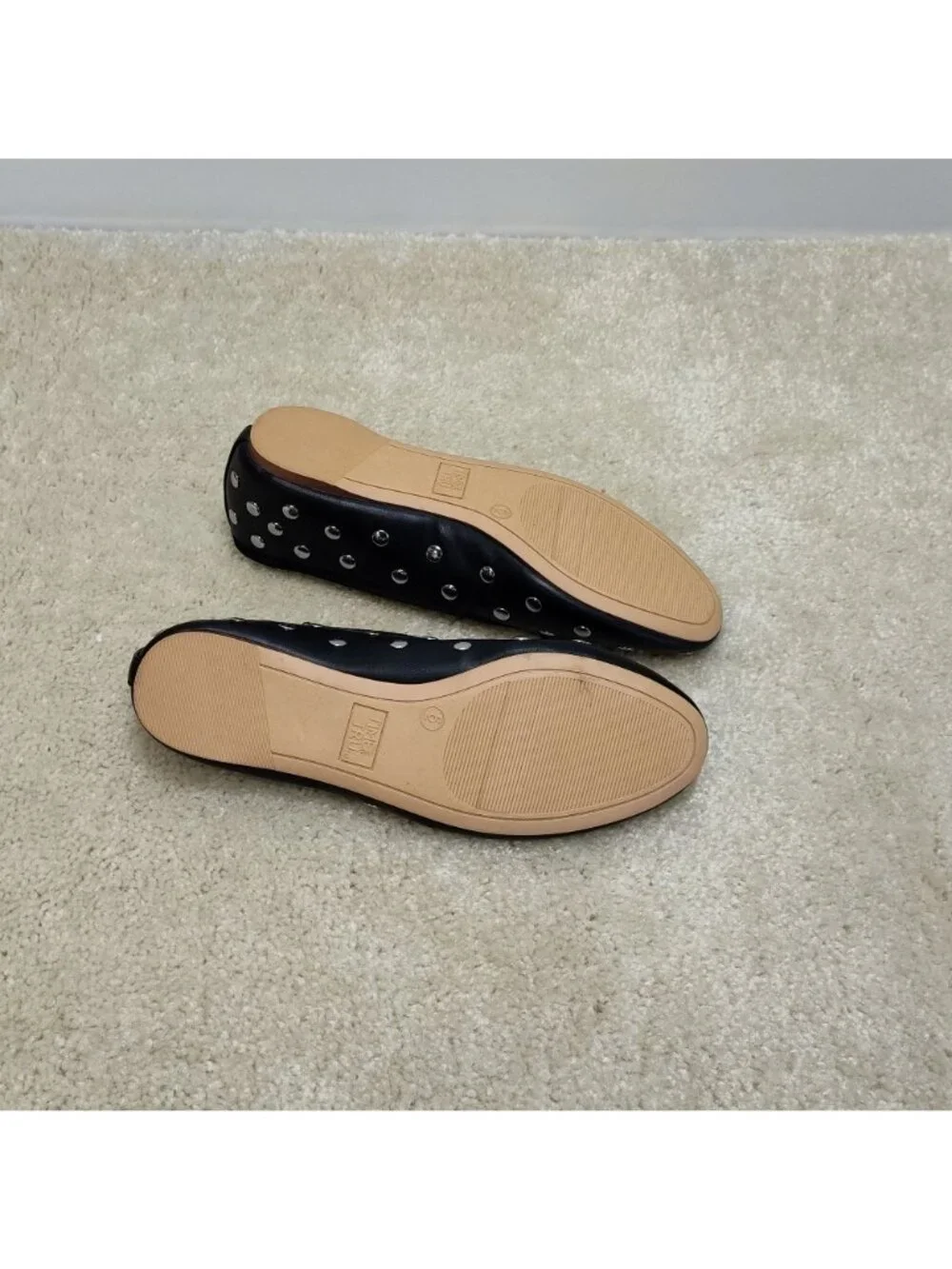 Time And Tru Studded Ballet Mary Jane Flats Loafers Slides Mules Slip-on US 6